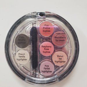 Sheer Cover Mini Sample Tray of Lip Gloss, Lip Cream, Highlighter